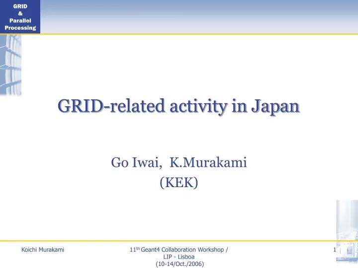 grid related activity in japan