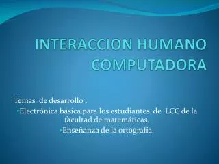 interaccion humano computadora