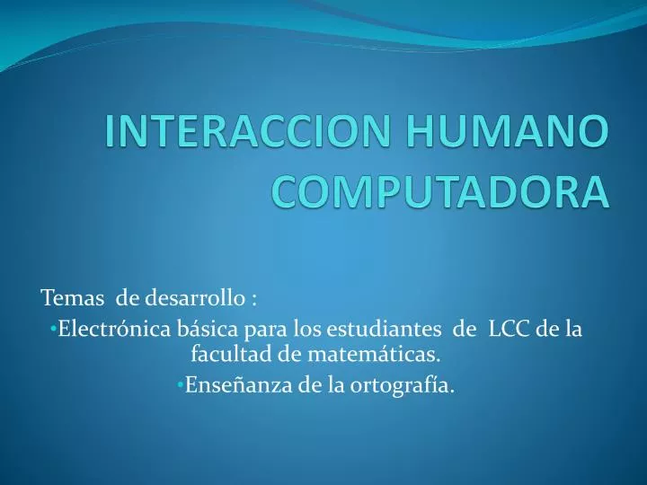 interaccion humano computadora