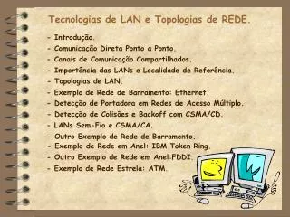 tecnologias de lan e topologias de rede