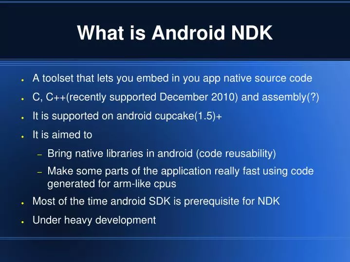 what is android ndk