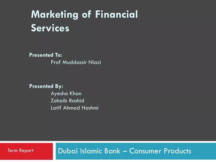 marketing of financial services