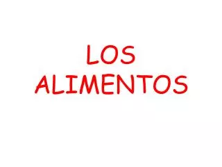 los alimentos