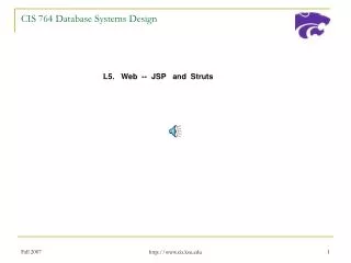 CIS 764 Database Systems Design