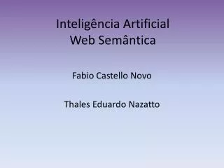 intelig ncia artificial web sem ntica