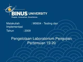pengelolaan laboratorium pengujian pertemuan 19 20