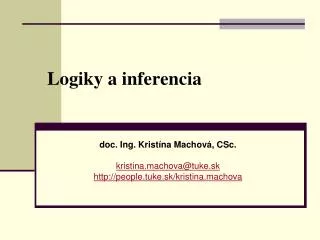 logiky a inferencia