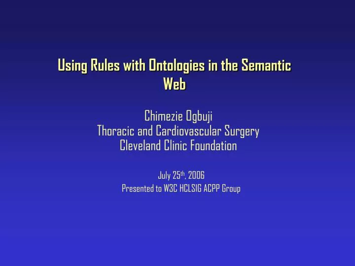 using rules with ontologies in the semantic web