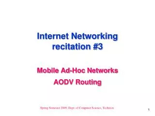 Internet Networking recitation #3