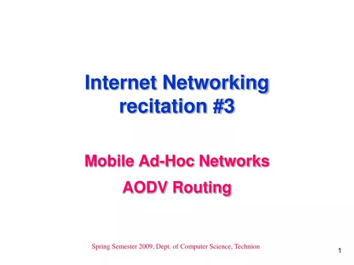 internet networking recitation 3