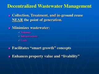 Decentralized Wastewater Management