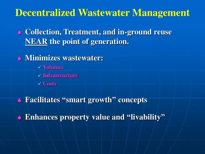 decentralized wastewater management