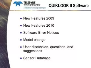 QUIKLOOK II Software