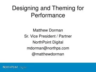 Designing and Theming for Performance