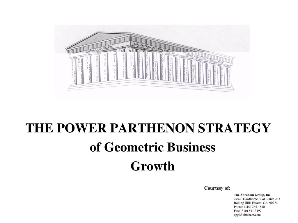 PPT - THE POWER PARTHENON STRATEGY of Geometric Business Growth ...