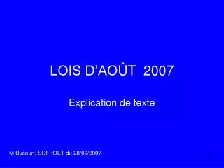 lois d ao t 2007