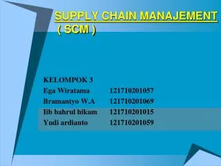 supply chain manajement scm