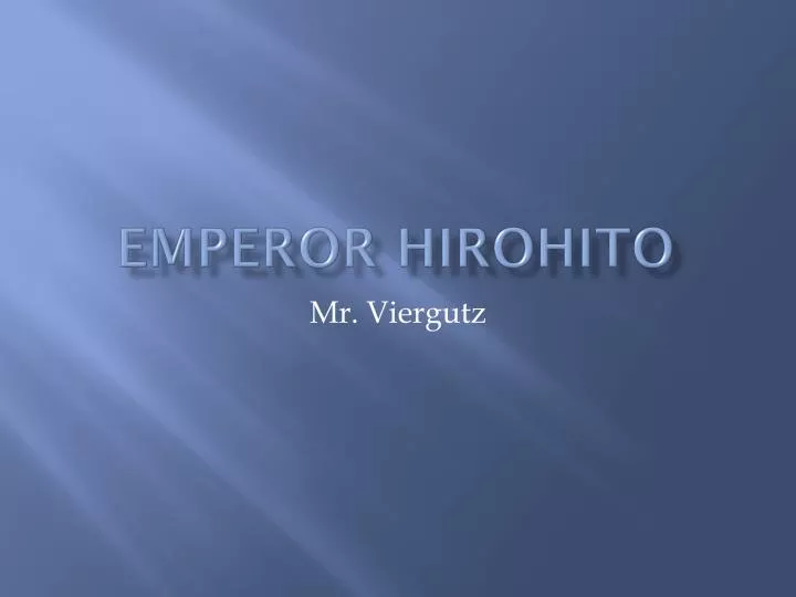 emperor hirohito