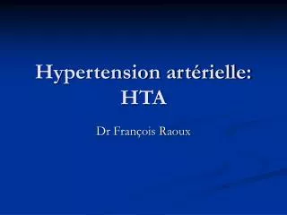 hypertension art rielle hta