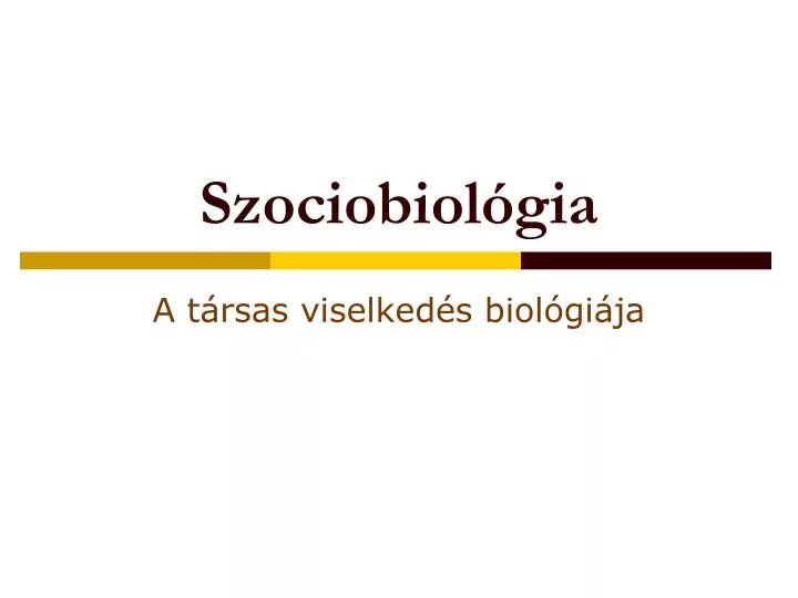 szociobiol gia