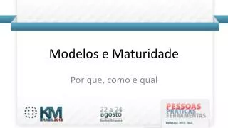 modelos e maturidade