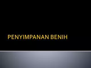 penyimpanan benih