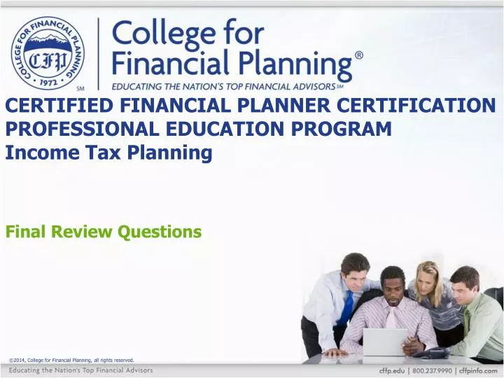 certified financial planner certification professional education program income tax planning