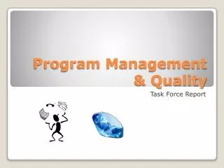 Program Management &amp; Quality