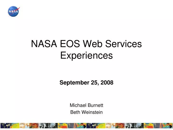 nasa eos web services experiences