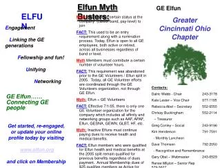 GE Elfun Greater Cincinnati Ohio Chapter