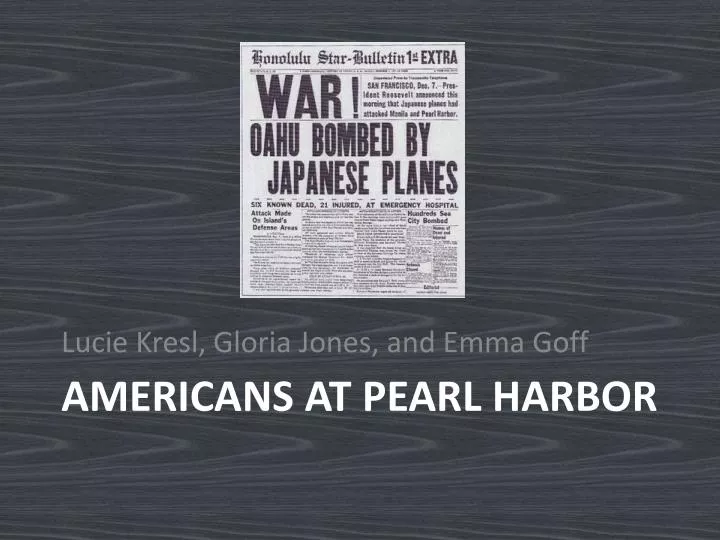 americans at pearl harbor