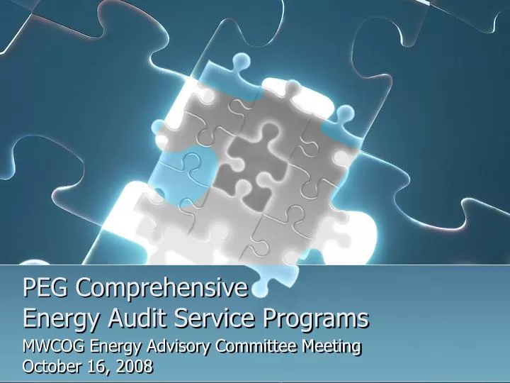 peg comprehensive energy audit service programs