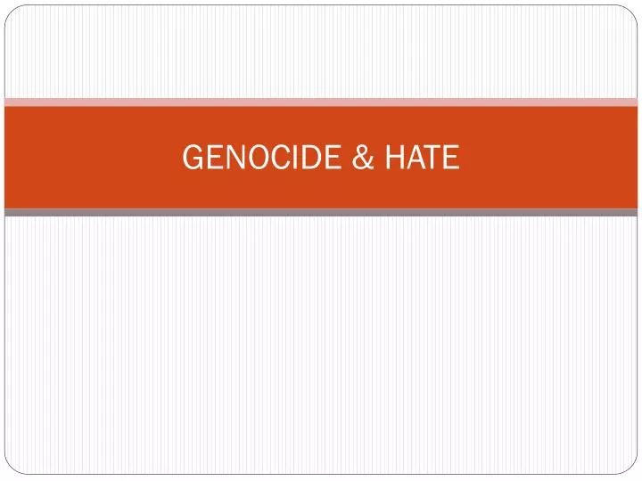 genocide hate