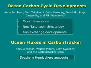 Ocean Fluxes in CarbonTracker