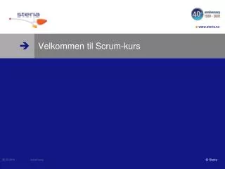 velkommen til scrum kurs