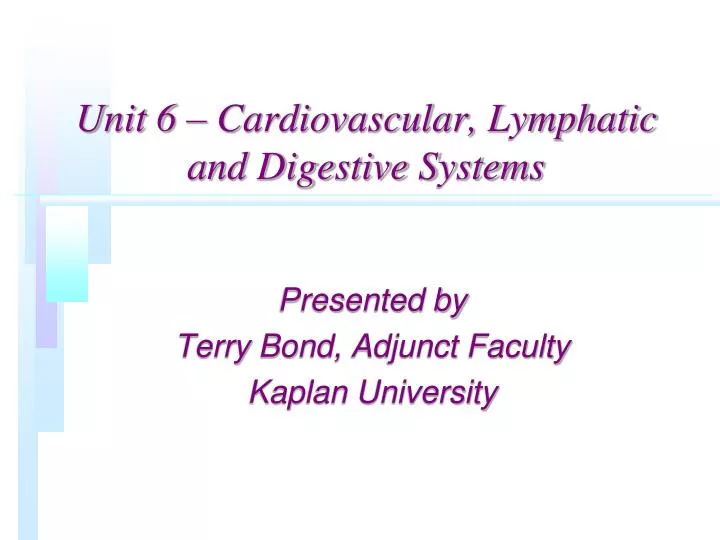 unit 6 cardiovascular lymphatic and digestive systems