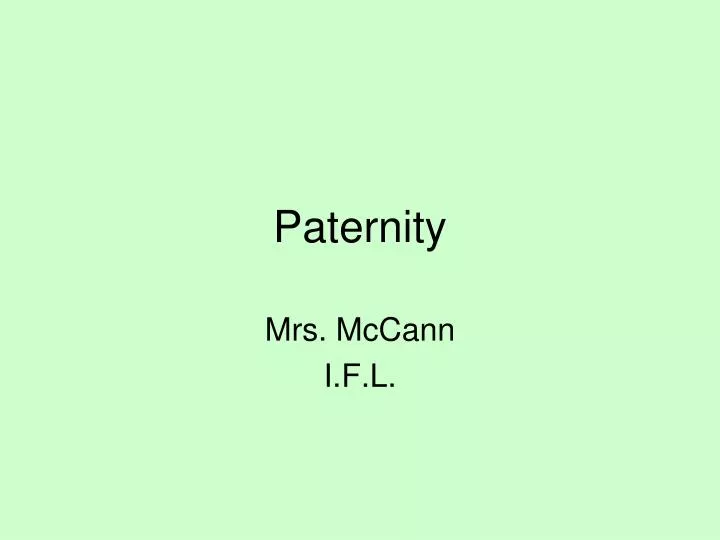 paternity