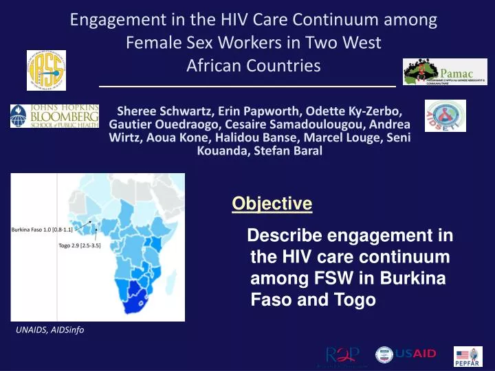 engagement in the hiv care continuum among female sex workers in two west african countries