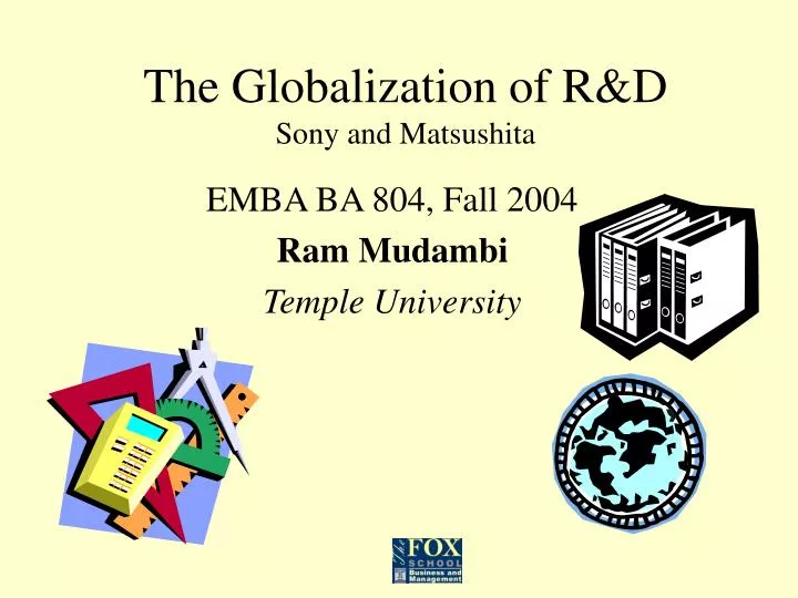 the globalization of r d sony and matsushita
