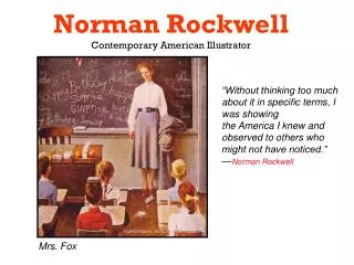 Norman Rockwell Contemporary American Illustrator