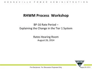 RHWM Process Workshop Agenda