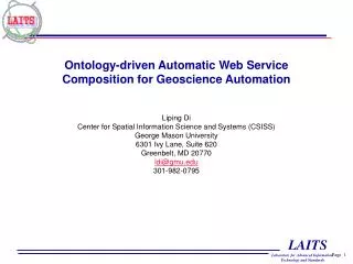 Ontology-driven Automatic Web Service Composition for Geoscience Automation