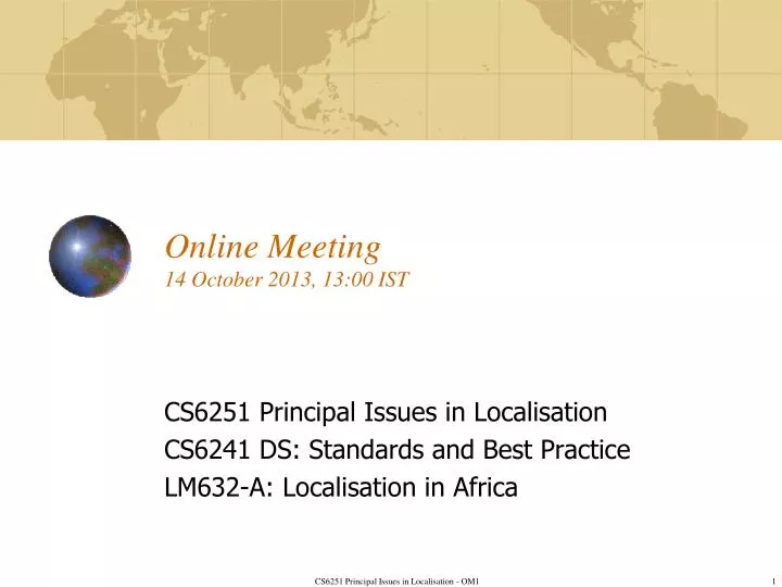 online meeting 14 october 2013 13 00 ist