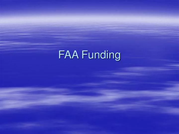 faa funding