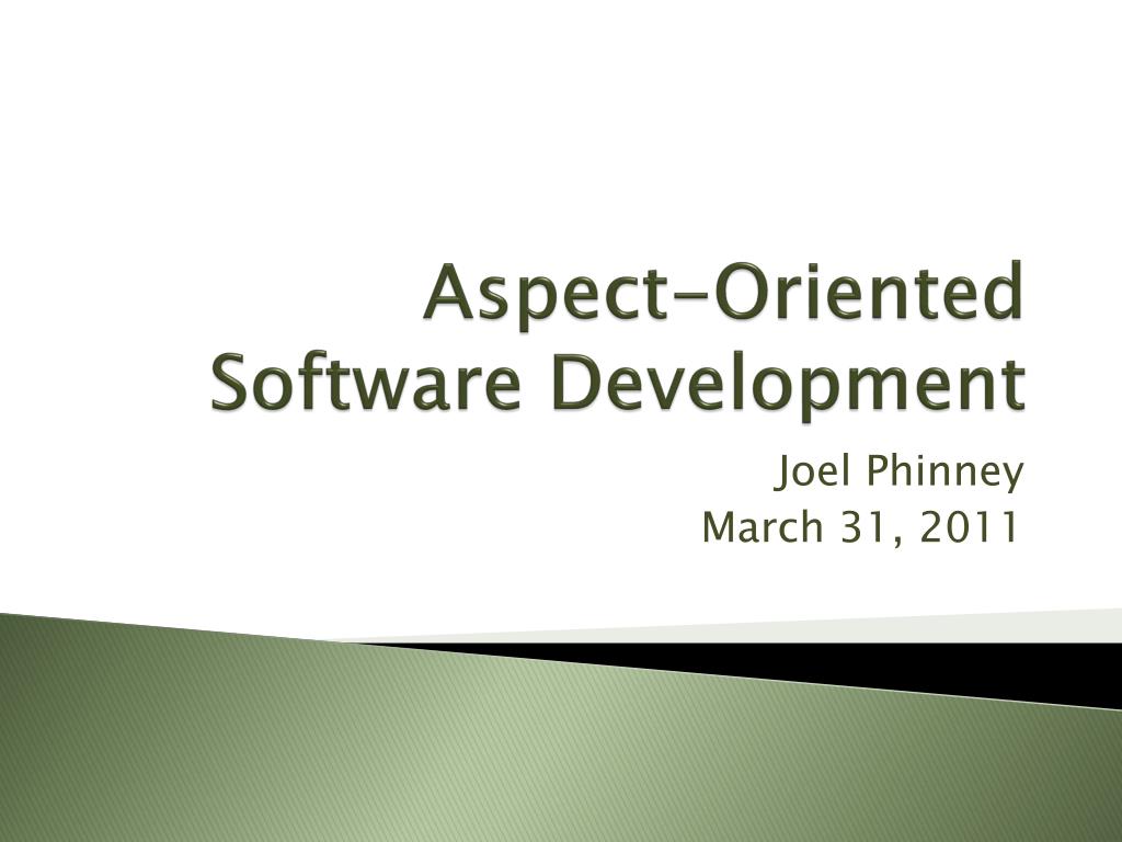 PPT - Aspect-Oriented Software Development PowerPoint Presentation ...