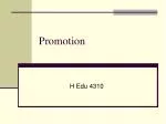 Promotion - slide 1