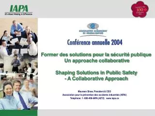 Shaping Solutions in Public Safety - A Collaborative Approach