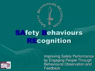 SA fety B ehaviours RE cognition