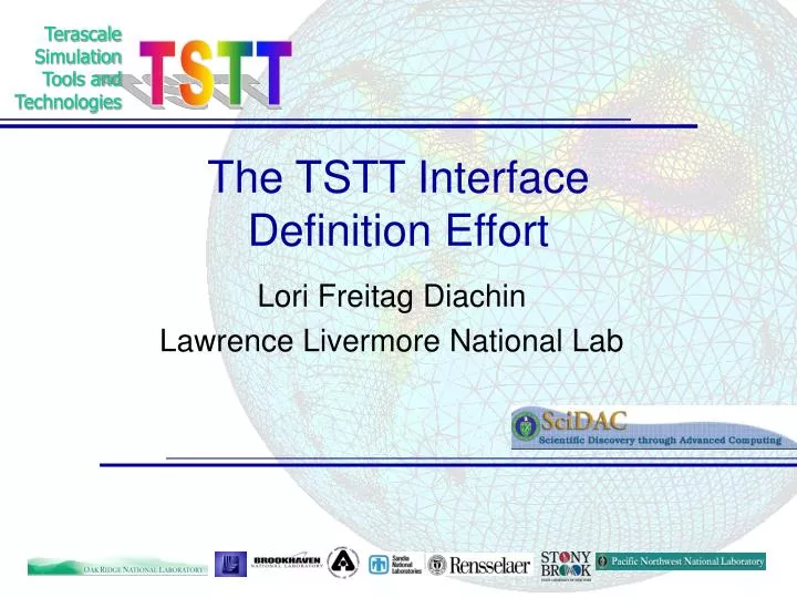 the tstt interface definition effort