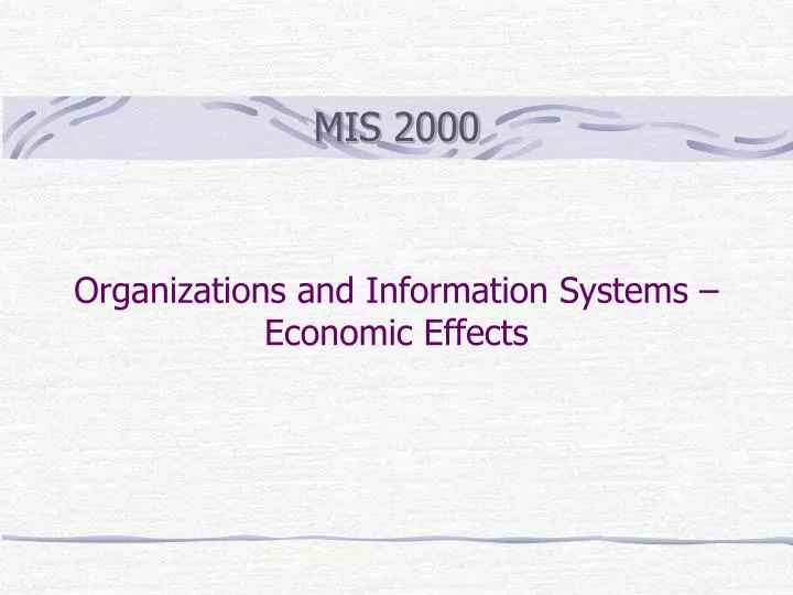 organizations and information systems economic effects